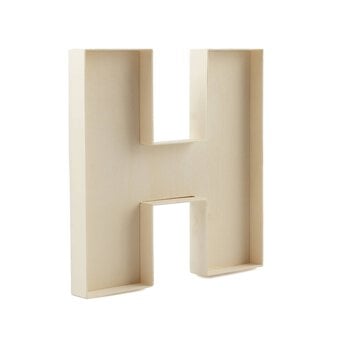 Wooden Fillable Letter H 22cm
