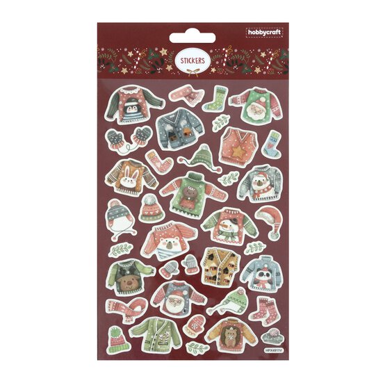 Christmas Jumper Fabric Stickers image number 4