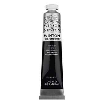 Winsor and Newton Winton Oil Colour Ivory Black 200ml
