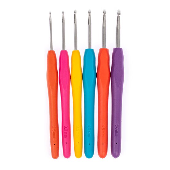 Knitcraft Soft Grip Crochet Hooks 6 Pack image number 1