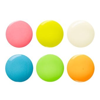 Neon Fabric Paint Pots 5ml 6 Pack image number 4