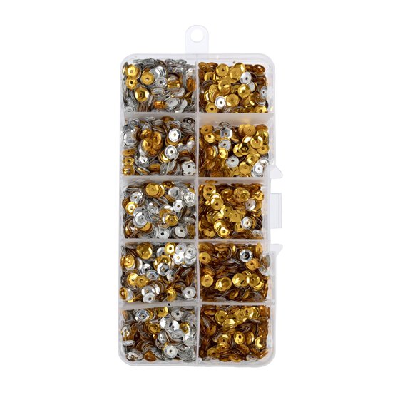 Assorted Silver and Gold Sequins 39g image number 2