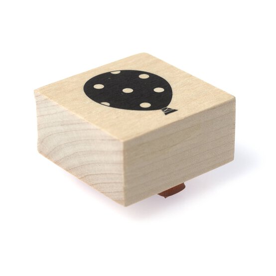 Dotty Balloon Wooden Stamp 3.8cm x 3.8cm image number 2