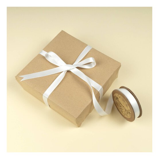 Ivory Double-Faced Satin Ribbon 12mm x 5m image number 3