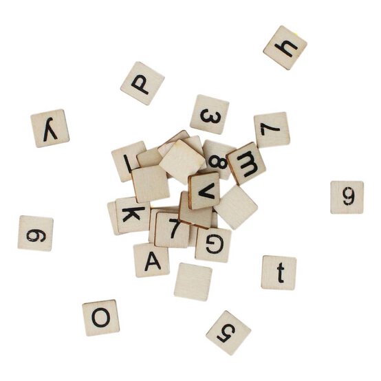 Wooden Letter and Number Tiles 315 Pieces image number 1