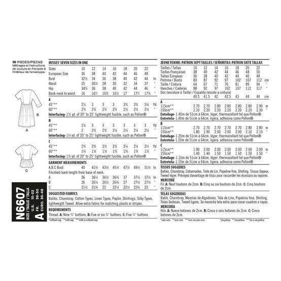 New Look Women's Top and Dress Sewing Pattern N6607 image number 2