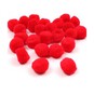 Bright Red Pom Poms 2cm 25 Pack image number 1