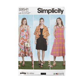 Simplicity Women's Jumpsuit, Dress and Jacket Sewing Pattern S9541 (U5 16-24)