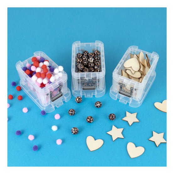 Whitefurze Allstore 0.2 Litre Clear Organiser Set 3 Pack  image number 2