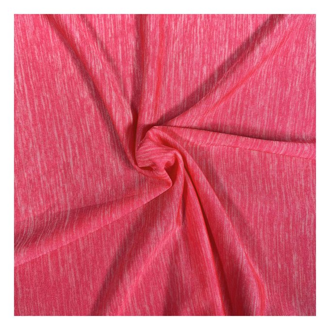 Fluorescent Pink Stretch Slub Fabric by the Metre image number 1