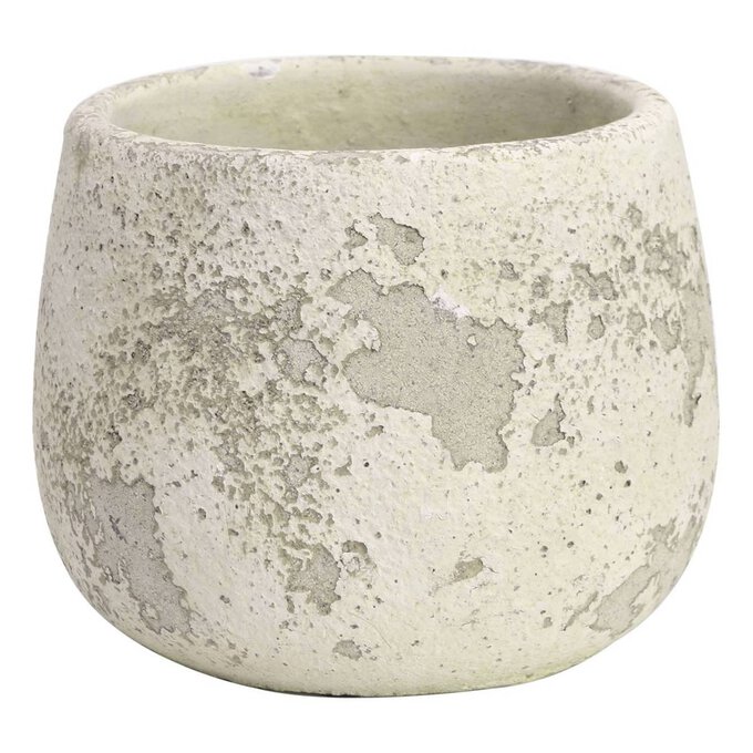 Rustic Bowl Cement Flower Pot 15cm image number 1