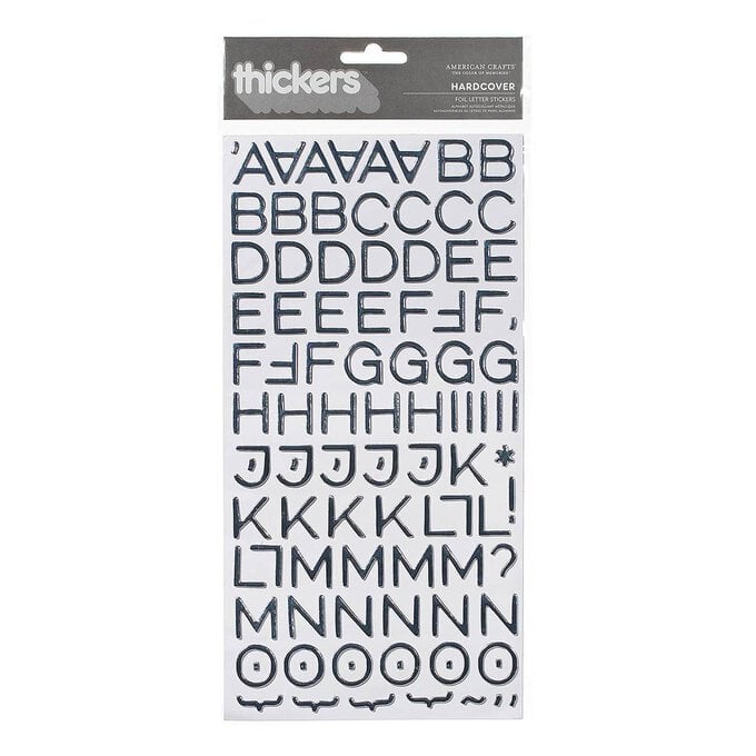 Hardcover Foil Letter Thickers Stickers 198 Pieces image number 1