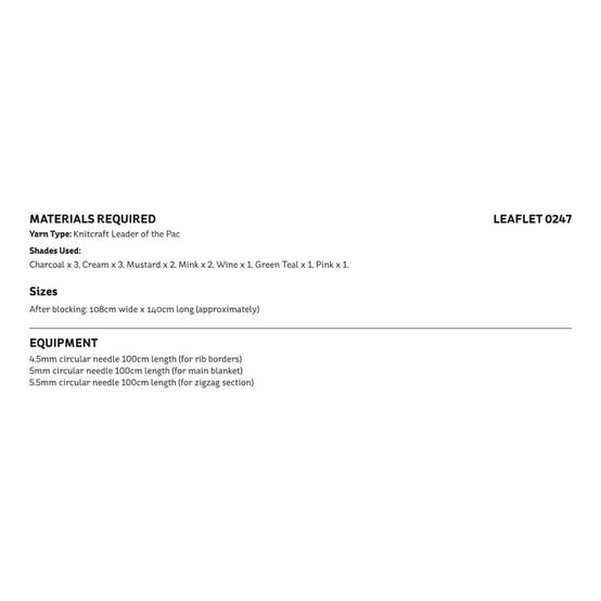 Knitcraft Mindful Blanket Pattern 0247 image number 2