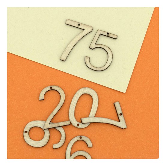 Natural Wooden Numbers 30 Pieces image number 2