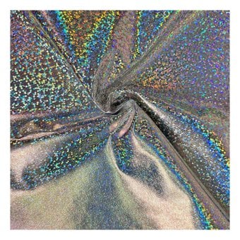 Silver Hologram Foil Fabric by the Metre