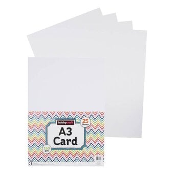 White Card A3 25 Pack