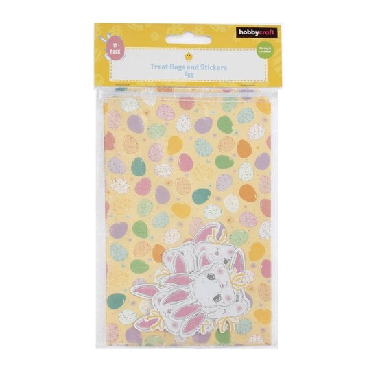 Easter Egg Treat Bags and Stickers 12 Pack  image number 4