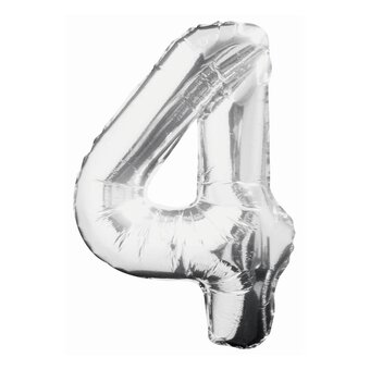 Extra Large Silver Foil 4 Balloon