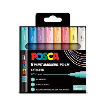 Uni-ball Posca Soft PC-1M Marker Pens 8 Pack