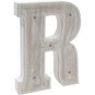 White Washed Wooden LED Letter R 21cm image number 3