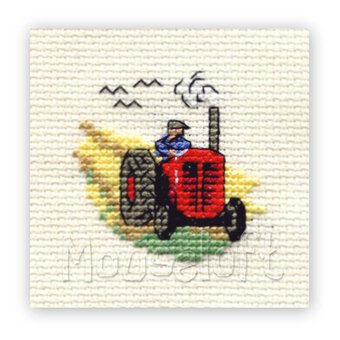Mouseloft Stitchlets Red Tractor Cross Stitch Kit image number 2