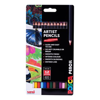 Uni-ball Posca Essential Artist Pencils 12 Pack