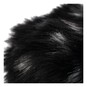 Black Faux Fur Pom Pom 11cm image number 3