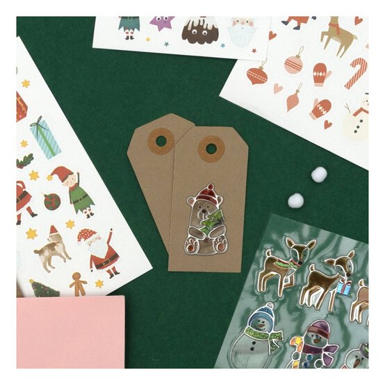Assorted Christmas Stickers 12 Pieces image number 3