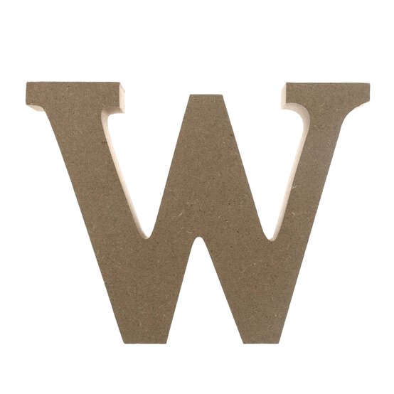 MDF Wooden Letter W 13cm image number 2