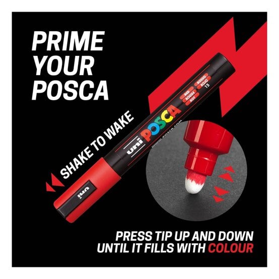 Uni-ball Posca White PC-5M Marker Pens 2 Pack image number 5