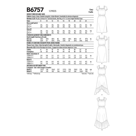 Butterick Women&rsquo;s Dress Sewing Pattern B6757 (16-24) image number 2