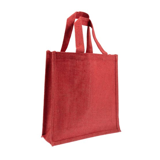 Red Jute Bag 28cm x 28cm x 10cm  image number 1