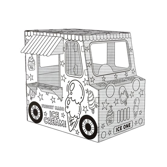 Colour-In Cardboard Ice Cream Van image number 3