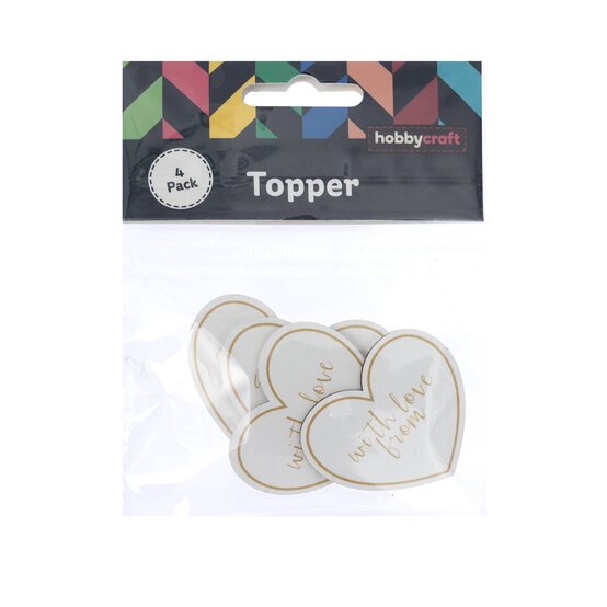 With Love Wooden Toppers 4 Pack image number 4