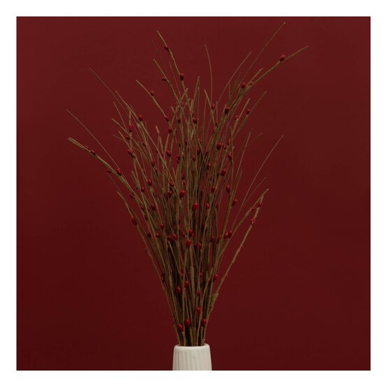 Small Red Berry Bead Pick 54cm image number 1