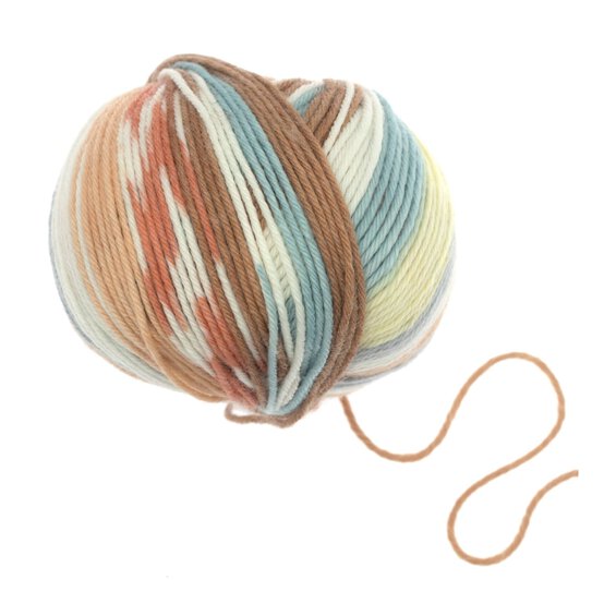 Knitcraft Peach Multi Picklechops DK Yarn 50g image number 3