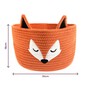 Orange Fox Cotton Rope Basket 30cm x 18cm image number 4