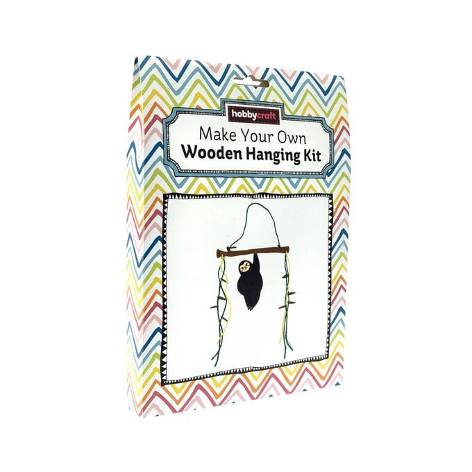 Make Your Own Wooden Hanging Sloth Kit image number 1