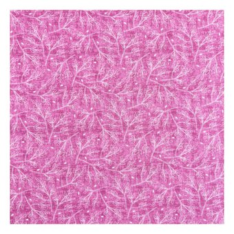 Gentle Meadow Textured Stem Cotton Fabric by the Metre