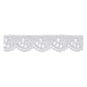 White Rayon Embroidery on Tulle Lace Trim by the Metre image number 1