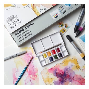 Winsor & Newton Mixed Media Watercolour Set 7 Pieces