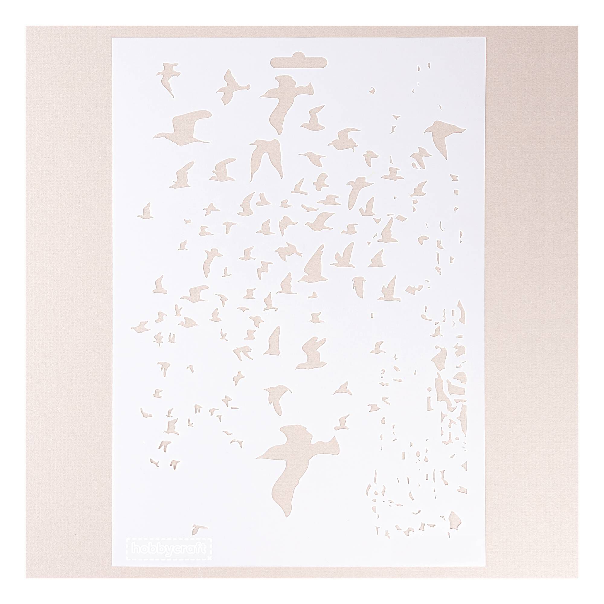Flying Birds Stencil 21cm x 29cm Hobbycraft