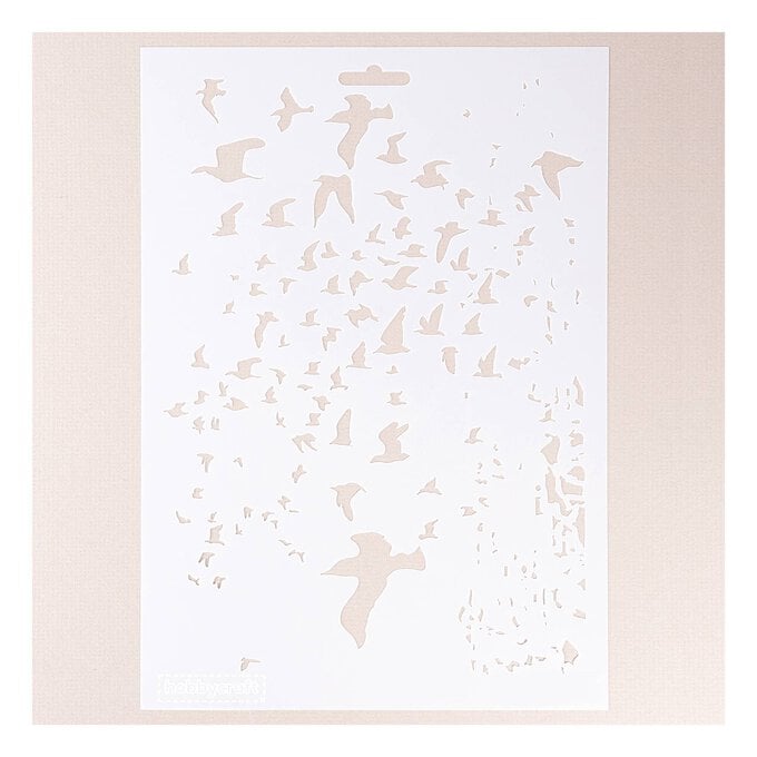 Flying Birds Stencil 21cm x 29cm  image number 1