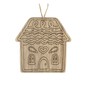 Hanging Wooden House Decoration 10cm image number 2
