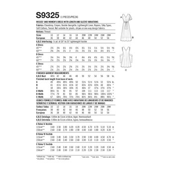 Simplicity Women's Dress Sewing Pattern S9325 (BB 20W-28W)