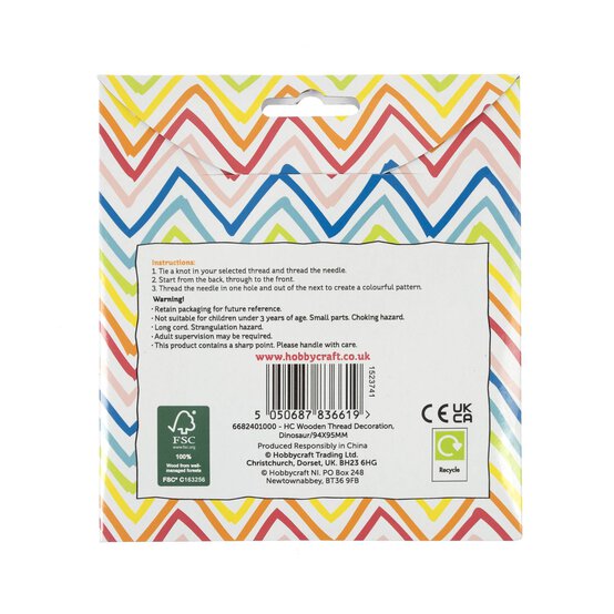 Dinosaur Wooden Threading Kit image number 6