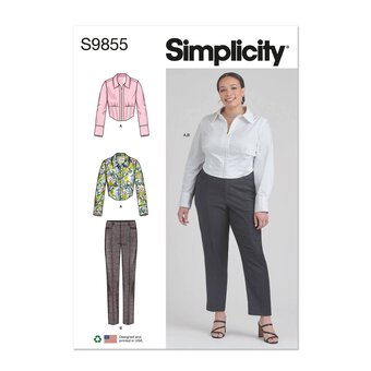 Simplicity Women's Top and Trousers  Sewing Pattern S9855 (W2 20W-28W)