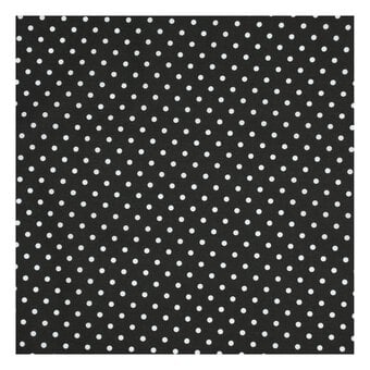 White and Black Spot Polycotton Fabric by the Metre image number 2
