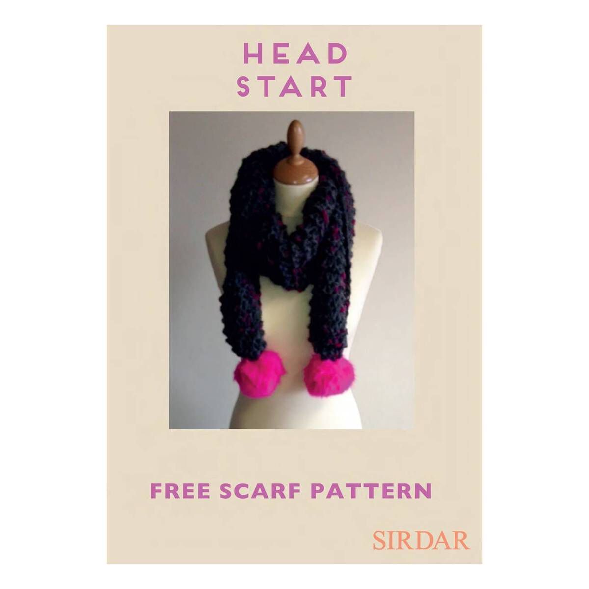 FREE PATTERN Knit a Pom Pom Scarf Pattern Hobbycraft