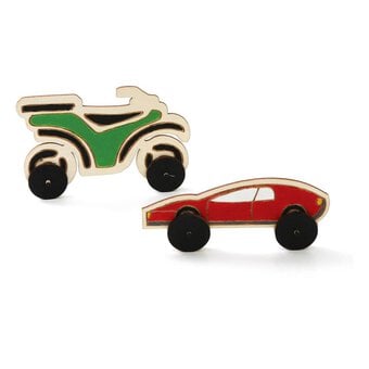 Make Your Own Wooden Car and Motorbike Racer 2 Pack